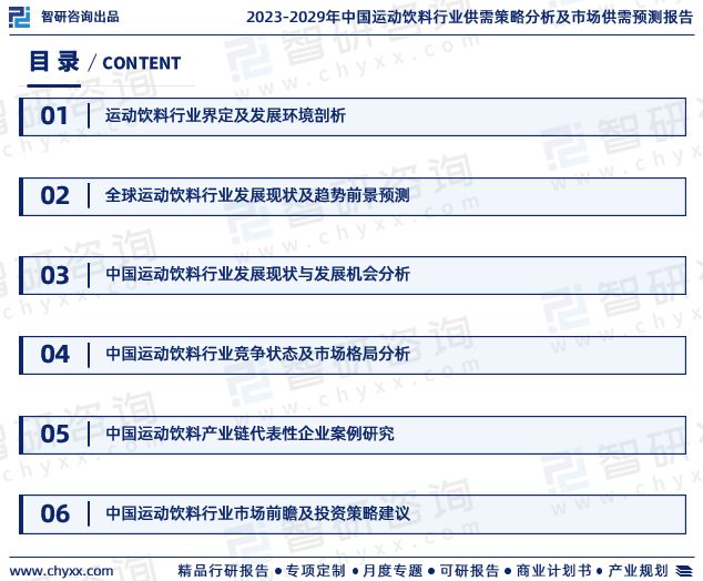 kaiyun开云网站智研咨询发布：2023年运动饮料行业现状、发展环境及深度分析报告(图2)